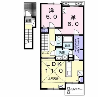 プリムール【2階】の間取り