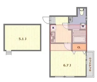 カスティーロ武蔵小金井【1階】の間取り