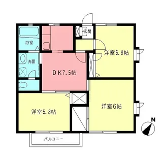 パストラルコテージC【2階】の間取り