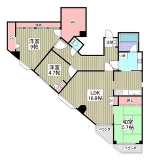リュミエ武蔵浦和 旧プリンセス武蔵浦和【1階】の間取り