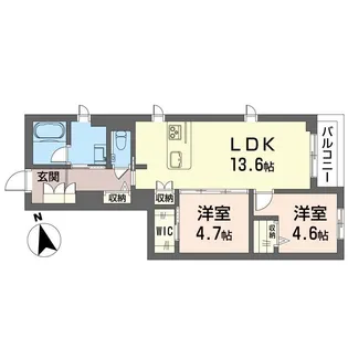 アンムート戸越公園【1階】の間取り
