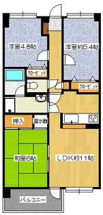 JGMシュリアン篠栗【5階】の間取り