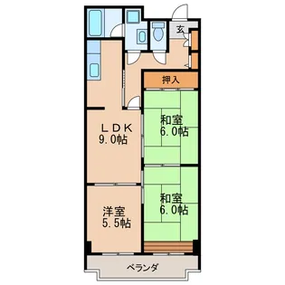 レジデンス泉【4階】の間取り