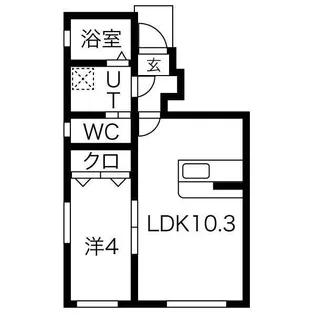 Crest尼沼B棟【1階】の間取り