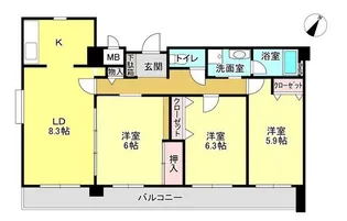 ブルーハイム【3階】の間取り