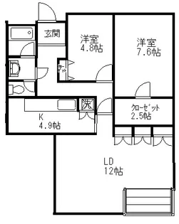 高雅ホームズ学芸大【3階】の間取り