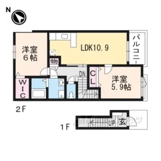 レインボーツ【2階】の間取り
