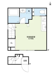 サウスサイド【2階】の間取り