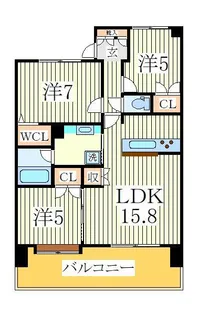 ユニーブル我孫子【2階】の間取り