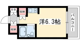 朝日プラザ梅田北デラリブジェ【8階】の間取り