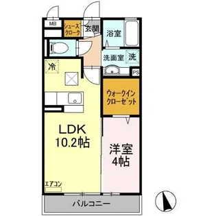 シュエット アビタ【1階】の間取り