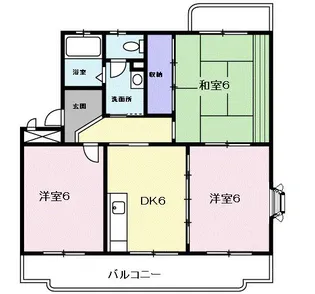 クレセントフジ B【4階】の間取り