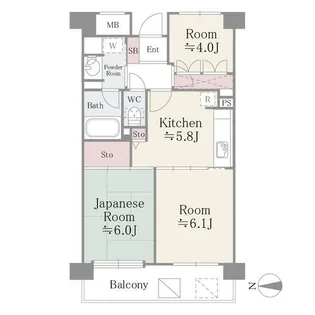 フレスコ川崎(フレスコカワサキ)【6階】の間取り