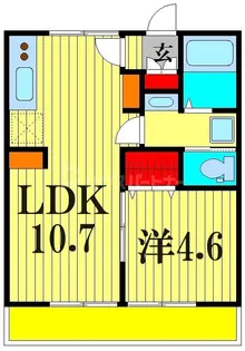 飯沼ハイツ【1階】の間取り