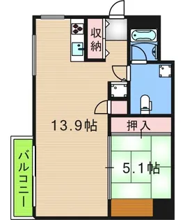 ルネサンライズHORIMOTO【5階】の間取り