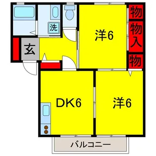 サンベルデ壱~七番館【1階】の間取り
