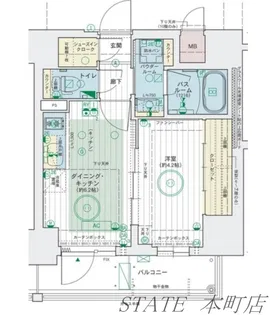 エステムコート大阪福島IIレイヤー【9階】の間取り
