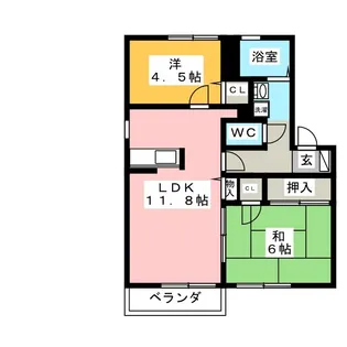フェニックス-Y A【2階】の間取り