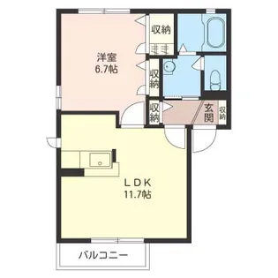 プレジオA【1階】の間取り