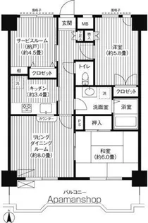 関寅ビル第2【4階】の間取り