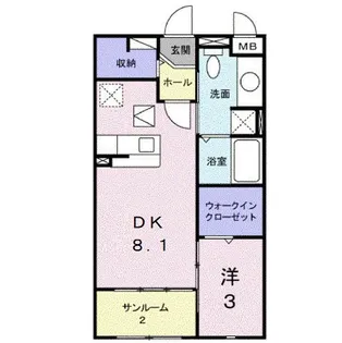 フェイバー メゾン【1階】の間取り