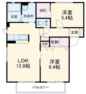メイプルタウン二番館【1階】の間取り