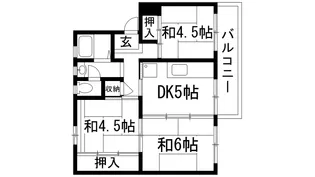 逆瀬川17号棟【5階】の間取り