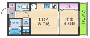 CASA大浜【1階】の間取り