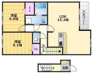 ガーデンホーム【1階】の間取り