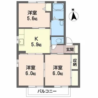 フレグランス今市II【2階】の間取り
