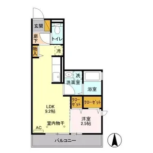 カリンビュー太田【2階】の間取り