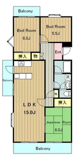 グリーンヒル貝取【5階】の間取り