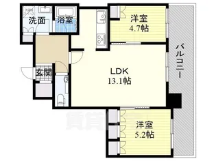 ブランズタワー梅田NORTH【8階】の間取り