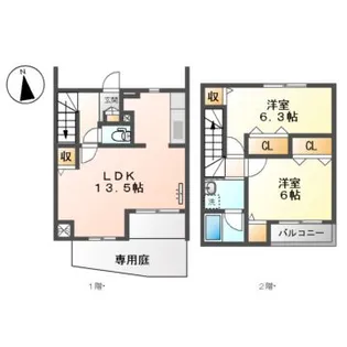 roble gland D棟(ローブレグラン)【2階】の間取り