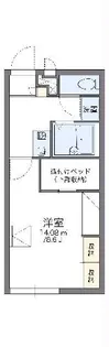 レオパレスアルジャン【2階】の間取り