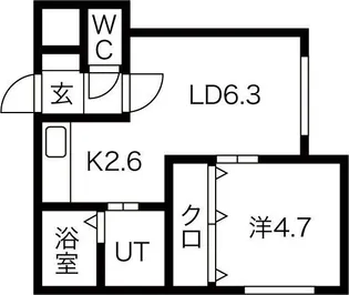 カハラ宮の沢【2階】の間取り