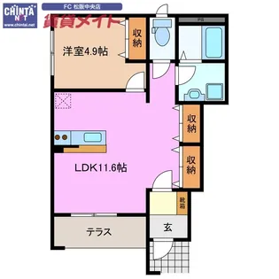 グランデージ【1階】の間取り