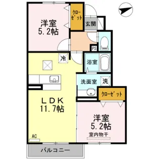 サクシードM【1階】の間取り