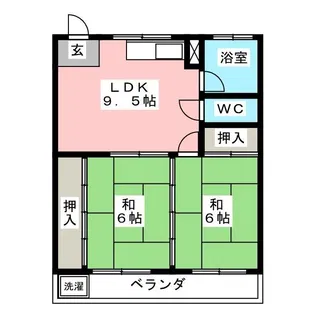 中央ハイツ【4階】の間取り