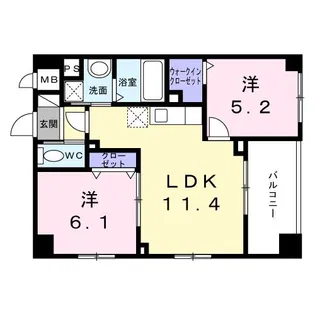 ラ ・ メール【6階】の間取り