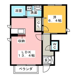 サニーコート稲西【1階】の間取り
