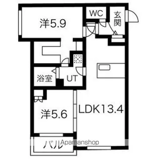 Rests on 行啓通【5階】の間取り