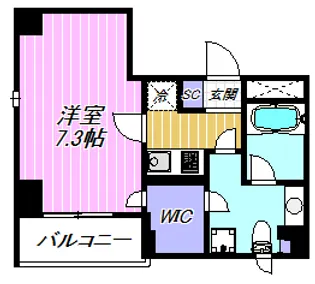 ラディアントガーデン両国【7階】の間取り