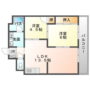 ハイツ広白石【3階】の間取り