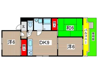 ツインバッハ1st【1階】の間取り