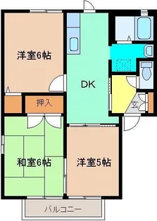 ピュアフレグランス B【2階】の間取り
