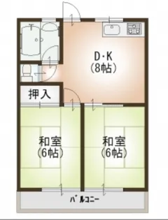 コガネイコーポ岬【1階】の間取り