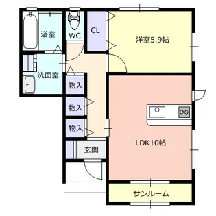 ユーフォリア【1階】の間取り