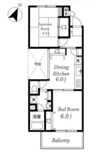 ヴィラ西小山【4階】の間取り