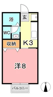 ファミール竹内 C【2階】の間取り